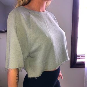 Olive green crop top